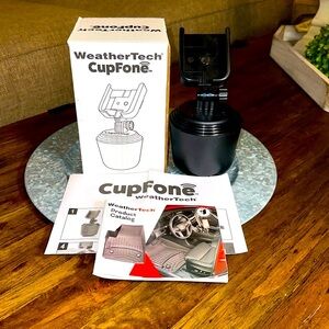 NWT WeatherTech CupFone Cell Phone Holder for car Universal black w/box
